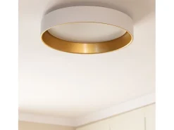 Ledkia Plafón-Plafón LED 20W Circular Metal Ø450 mm CCT Seleccionable Broadway Blanco / Dorado