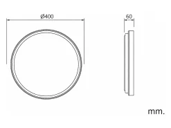 Ledkia Plafón-Plafón LED 24W Circular Metal Ø400 mm Marstal Dorado