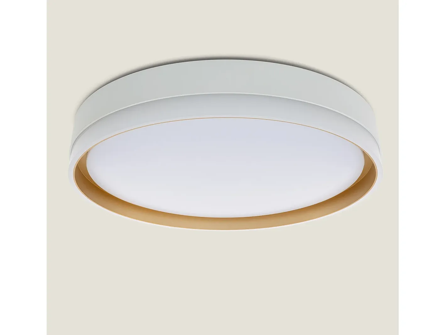 Ledkia Plafón-Plafón LED 24W Circular Metal Ø400 mm Marstal Dorado