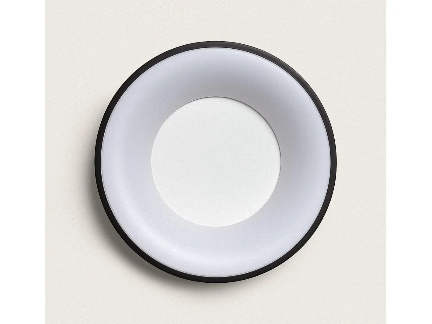 Ledkia Plafón-Plafón LED 30W Circular Metal Ø380 mm CCT Seleccionable Jacob Negro Multicolor