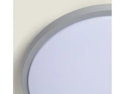 Ledkia Plafón LED 24W Circular Metal Ø500 mm CCT Seleccionable Bari Gris Multicolor