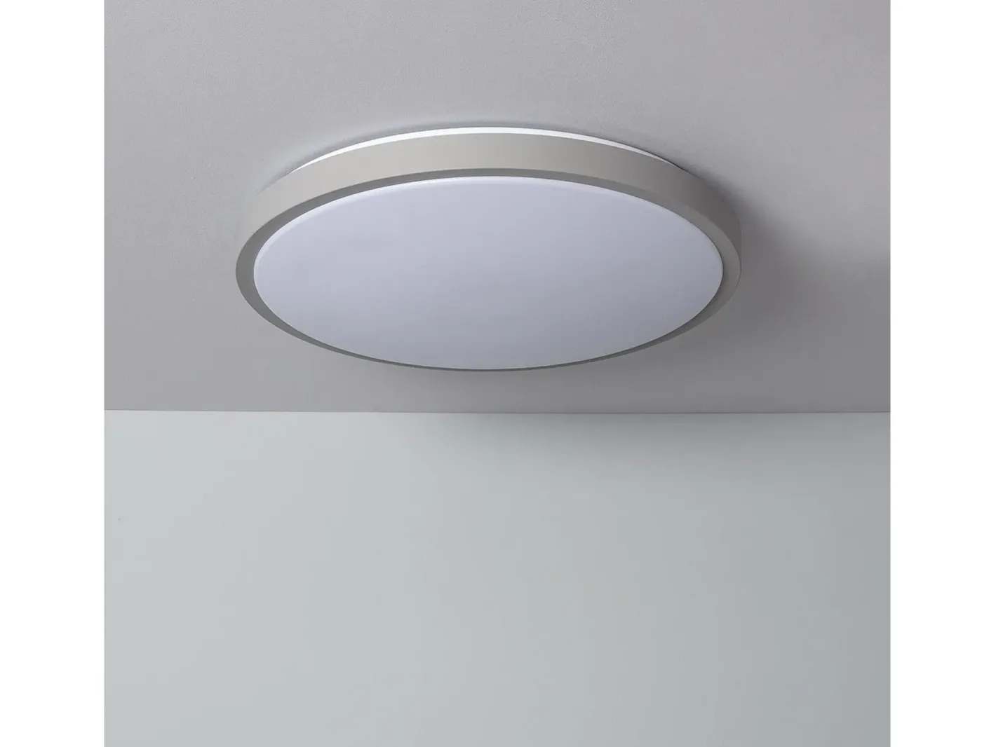 Ledkia Plafón LED 24W Circular Metal Ø500 mm CCT Seleccionable Bari Gris Multicolor