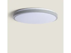 Ledkia Plafón LED 24W Circular Metal Ø500 mm CCT Seleccionable Bari Gris Multicolor