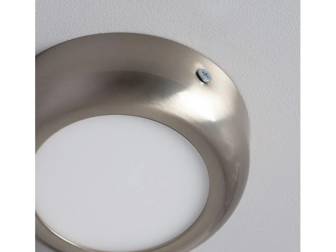 Ledkia Plafón-Plafón LED 6W Circular Metal Ø120 mm Design Silver 3000K Blanco Cálido Multicolor