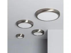 Ledkia Plafón-Plafón LED 6W Circular Metal Ø120 mm Design Silver 3000K Blanco Cálido Multicolor