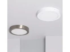 Ledkia Plafón LED 18W Circular Metal Ø225 mm Silver 5000K Blanco Frío Plateado New