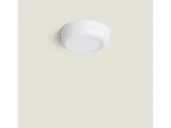 Outlet Ledkia Plafón LED 6W Circular Metal Ø125 mm Design White 6000K Blanco Frío Multicolor