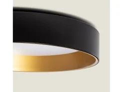 Ledkia Plafón-Plafón LED 20W Circular Metal Ø450 mm CCT Seleccionable Broadway Negro / Dorado Multicolor