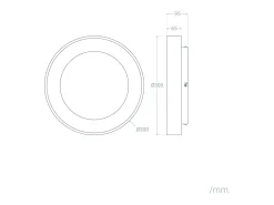 Ledkia Plafón-Plafón LED 20W Circular Metal Ø300 mm CCT Seleccionable Jacob Blanco Multicolor