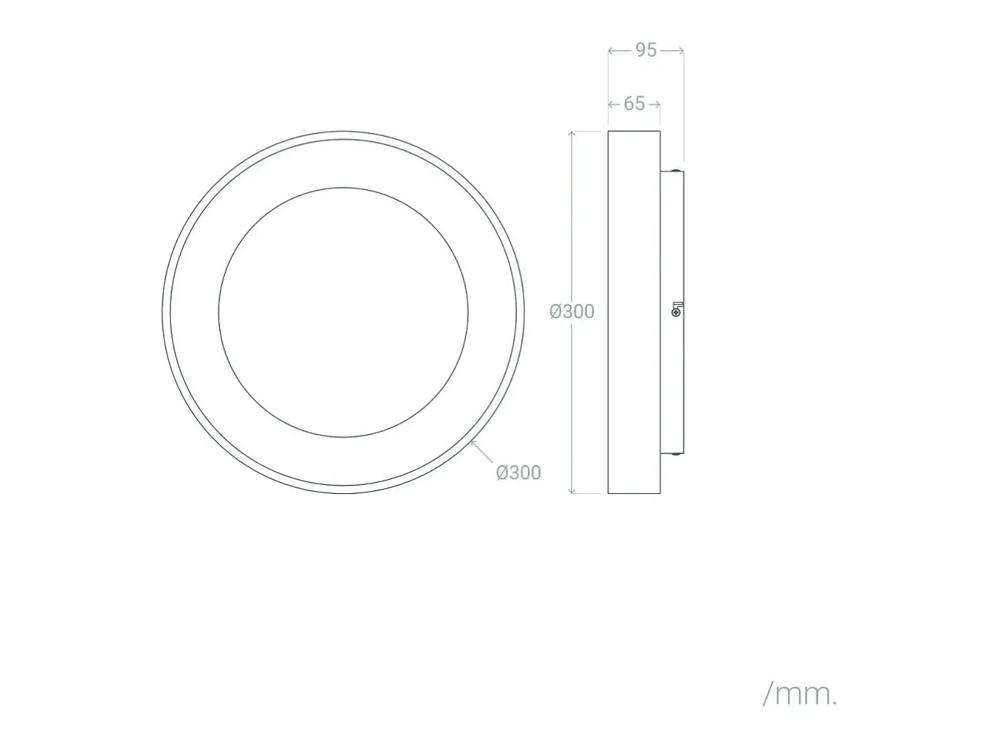 Ledkia Plafón-Plafón LED 20W Circular Metal Ø300 mm CCT Seleccionable Jacob Blanco Multicolor