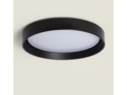 Ledkia Plafón-Plafón LED 30W Circular Metal Ø550 mm CCT Seleccionable Big Broadway Negro Multicolor