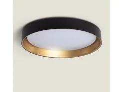 Ledkia Plafón-Plafón LED 30W Circular Metal Ø550 mm CCT Seleccionable Big Broadway Negro Multicolor