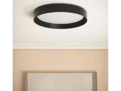 Ledkia Plafón-Plafón LED 30W Circular Metal Ø550 mm CCT Seleccionable Big Broadway Negro Multicolor