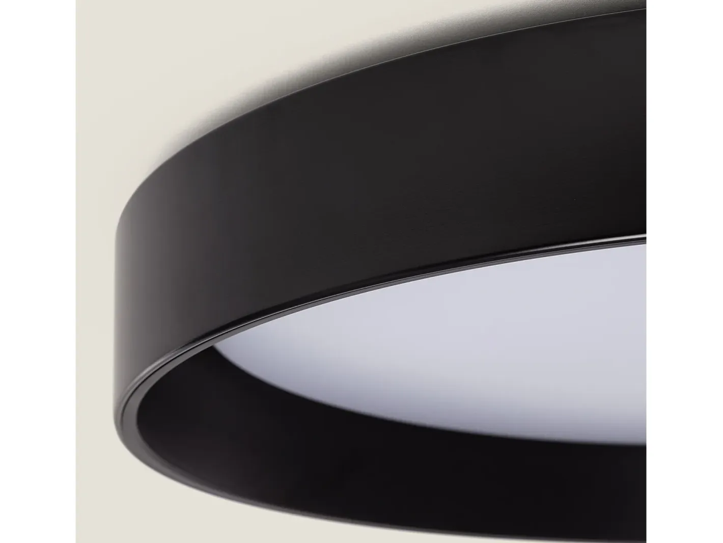 Ledkia Plafón-Plafón LED 30W Circular Metal Ø550 mm CCT Seleccionable Big Broadway Negro Multicolor