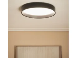 Ledkia Plafón-Plafón LED 30W Circular Metal Ø550 mm CCT Seleccionable Big Broadway Negro Multicolor