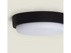 Ledkia Plafón LED 25W Circular para Exterior Ø175 mm IP65 Black 6500K Frío Blanco