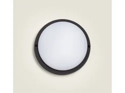 Ledkia Plafón LED 25W Circular para Exterior Ø175 mm IP65 Black 6500K Frío Blanco