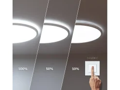 Ledkia Plafón-Plafón LED 24W Circular Regulable Ø420 mm Doble Cara SwitchDimm 4000K Blanco Neutro Multicolor