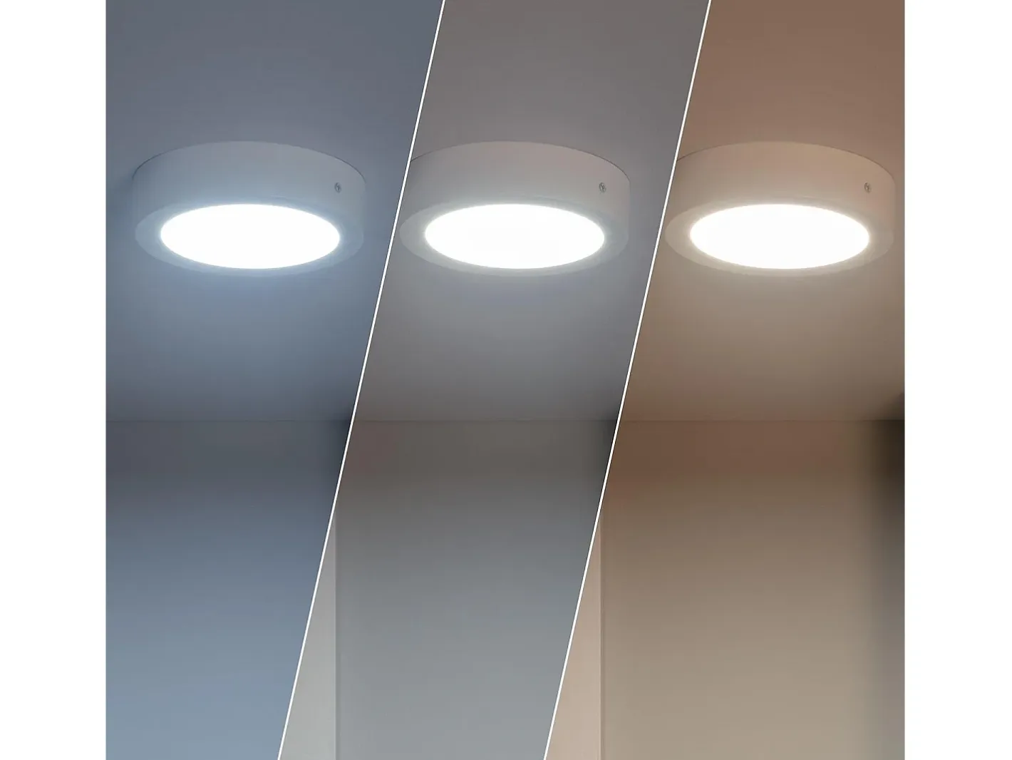 Ledkia Iluminación Exterior-Plafón LED 12W Circular SwitchCCT Seleccionable Ø170 mm Regulación Compatible con Mando RF V2 Seleccionable (Cálido-Neutro-Frío) Blanco