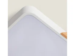 Ledkia Plafón-Plafón LED 18W Cuadrado Madera 325x325 mm CCT Seleccionable Semi-Dari Blanco Multicolor