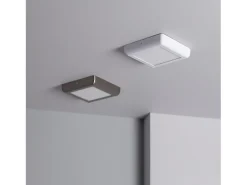 Ledkia Plafón LED 12W Cuadrado Metal 178x178 mm Design White 6000K Blanco Frío Multicolor New