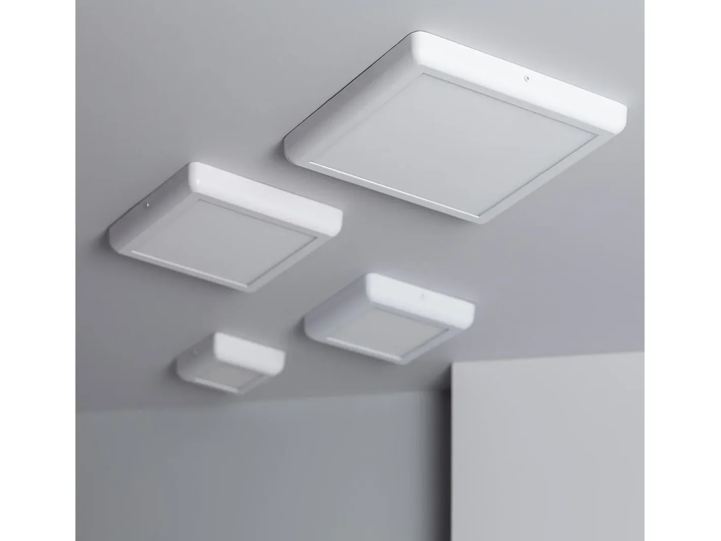 Ledkia Plafón-Plafón LED 24W Cuadrado Metal 300x300 mm Design White 4000K Blanco Neutro Multicolor