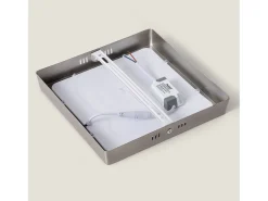 Ledkia Plafón-Plafón LED 18W Cuadrado Metal 225x225 mm Silver 4000K Blanco Neutro Multicolor