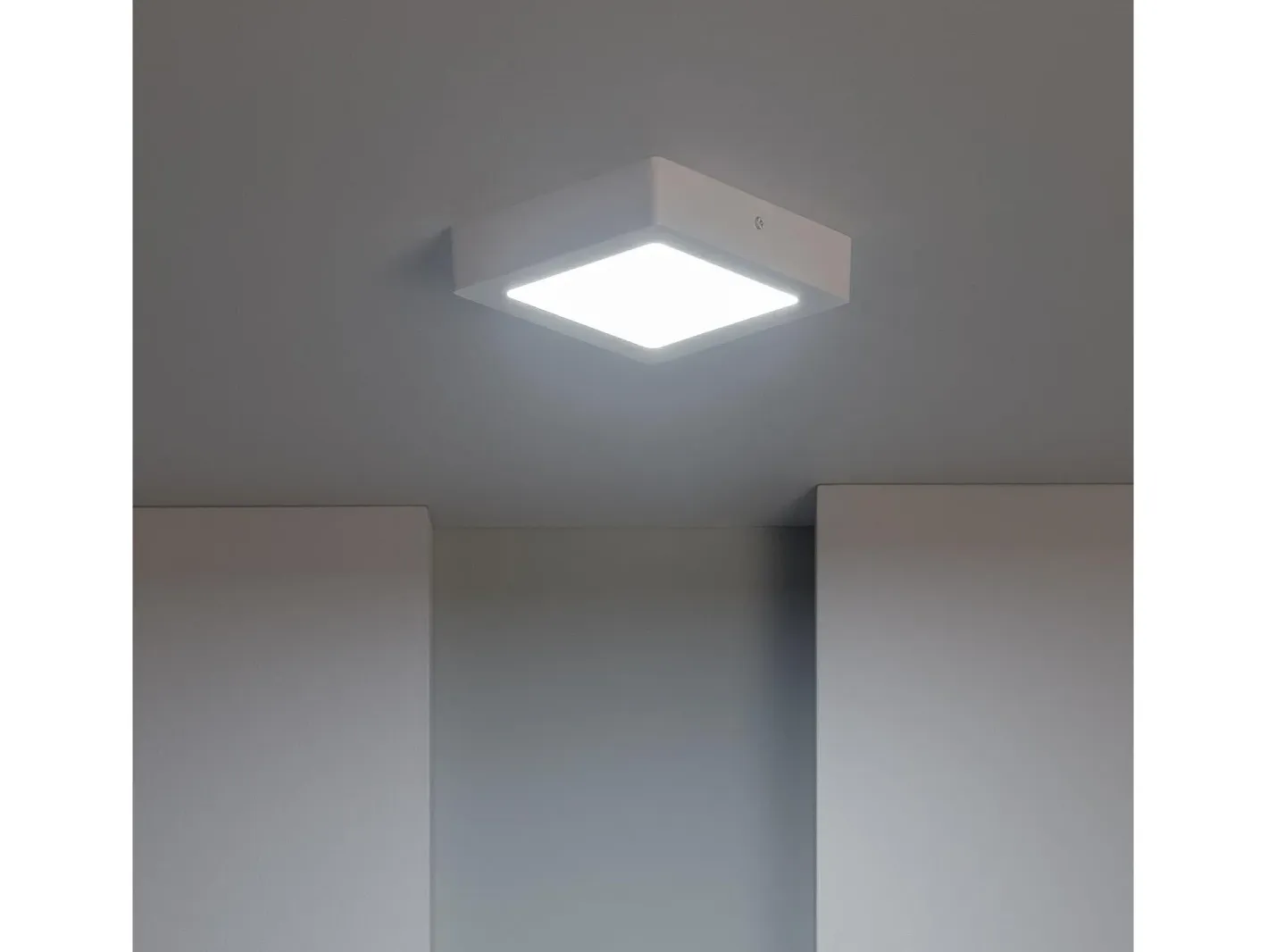 Ledkia Plafón-Plafón LED 12W Cuadrado 170x170 mm 4000K Blanco Neutro Multicolor