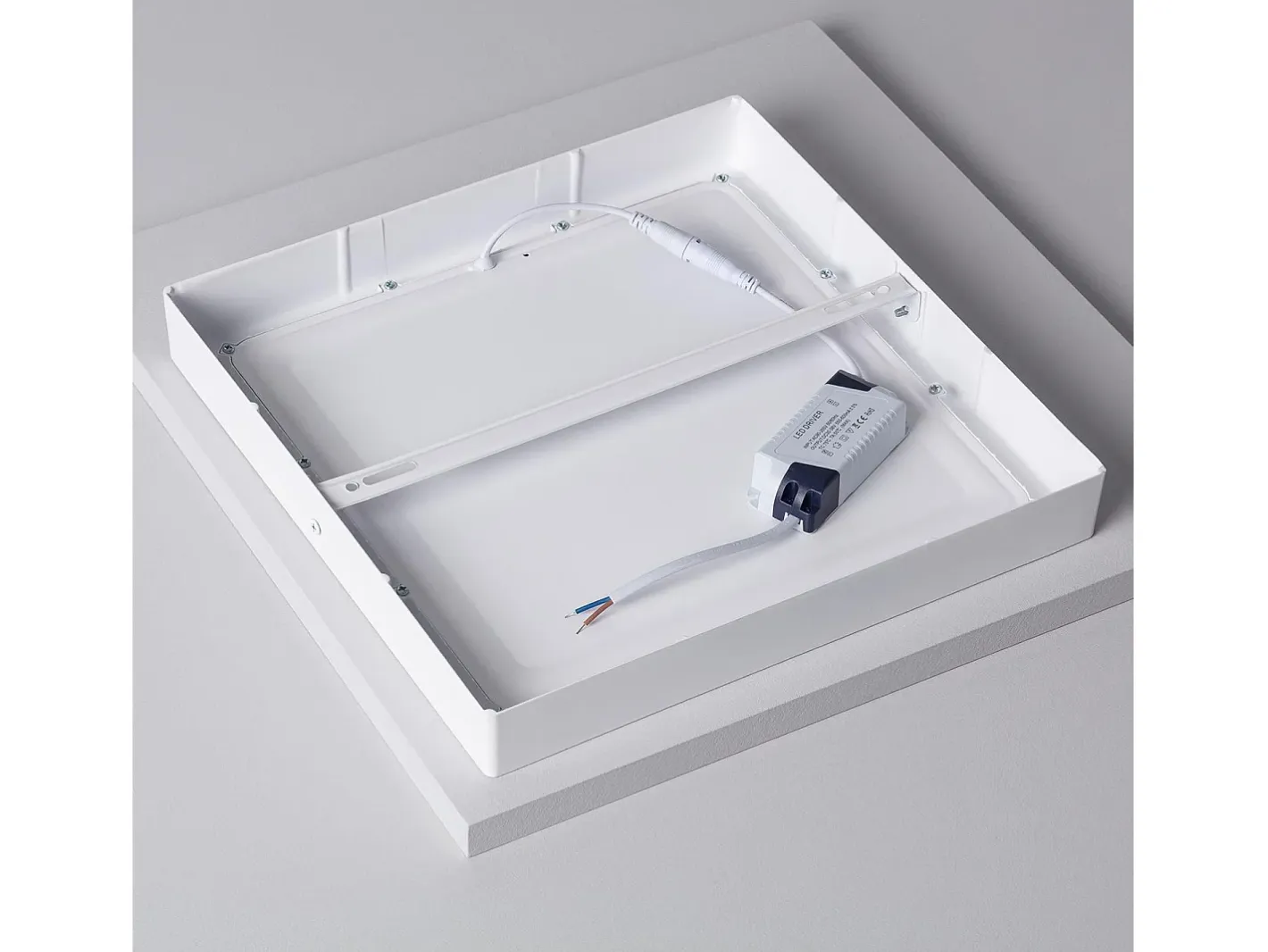 Ledkia Plafón-Plafón LED 24W Cuadrado 301x301 mm 5000K Blanco Frío Multicolor