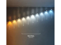 New Ledkia Plafón LED 48W Cuadrado 600x600 mm 4000K Blanco Neutro Multicolor