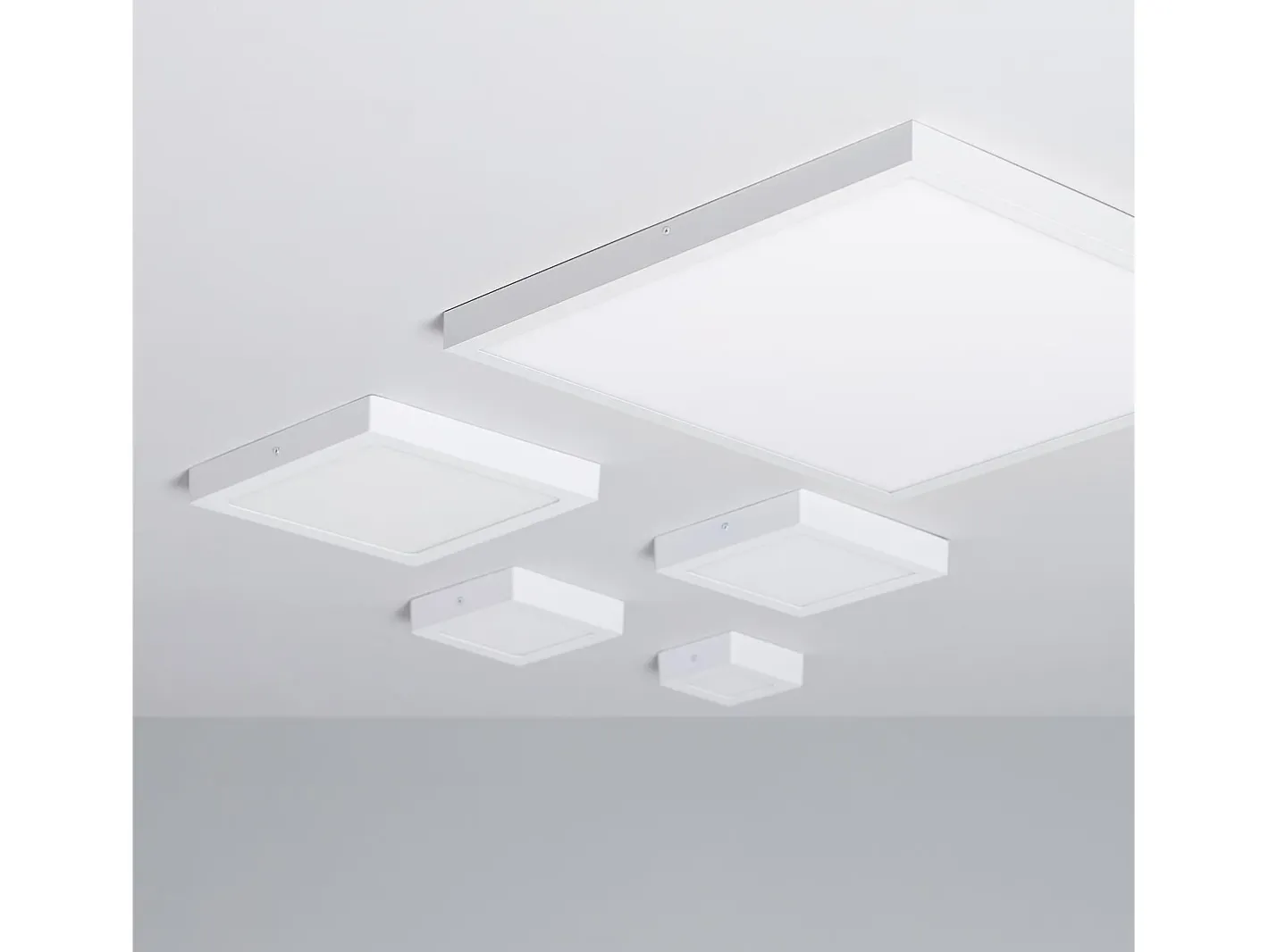 New Ledkia Plafón LED 48W Cuadrado 600x600 mm 4000K Blanco Neutro Multicolor