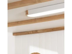 Ledkia Plafón LED 18W Madera y Metal 140x650 mm CCT Seleccionable Dari Lang Blanco Multicolor Outlet
