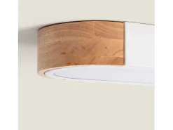 Ledkia Plafón LED 18W Madera y Metal 140x650 mm CCT Seleccionable Dari Lang Blanco Multicolor Outlet
