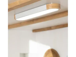 Ledkia Plafón LED 18W Madera y Metal 140x650 mm CCT Seleccionable Dari Lang Blanco Multicolor Outlet