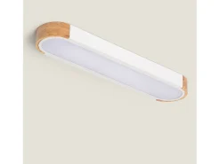 Ledkia Plafón LED 18W Madera y Metal 140x650 mm CCT Seleccionable Dari Lang Blanco Multicolor Outlet