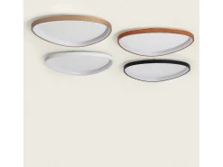 Ledkia Plafón-Plafón LED 30W Ovalado Metal Ø600 mm CCT Seleccionable Owen Dorado Multicolor