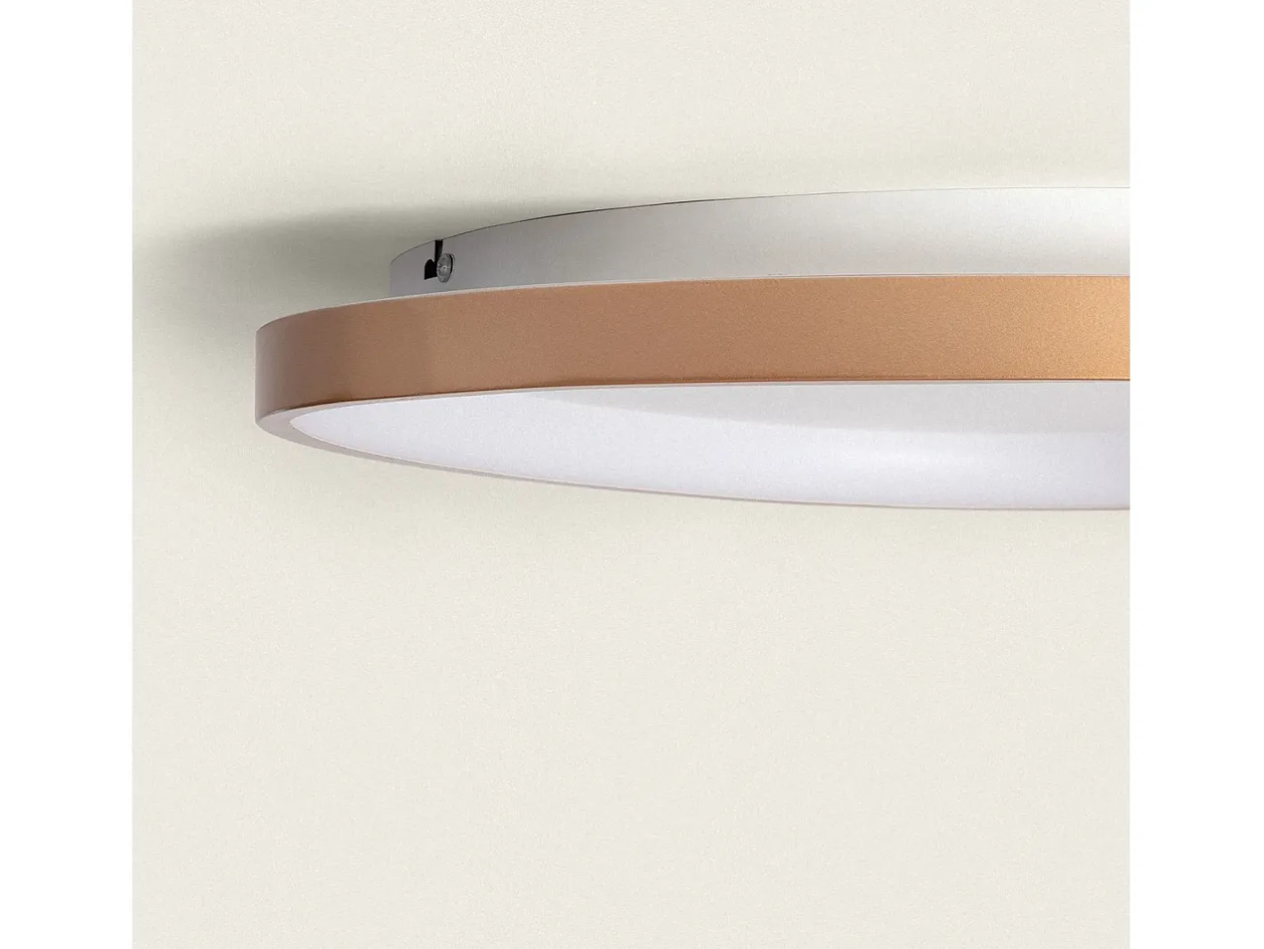 Ledkia Plafón-Plafón LED 30W Ovalado Metal Ø600 mm CCT Seleccionable Owen Dorado Multicolor