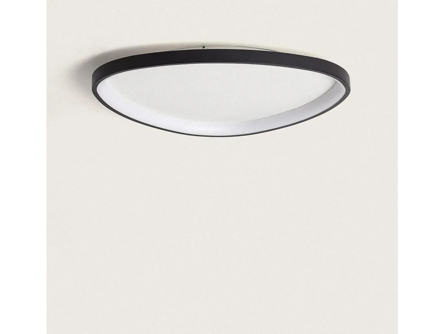 Ledkia Plafón-Plafón LED 30W Ovalado Metal Ø600 mm CCT Seleccionable Owen Dorado Multicolor