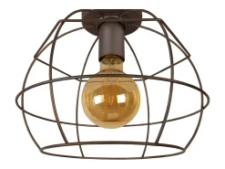 TOSEL Plafón ,metal,Marrón,A28xD25xP25cm Marru00f3n Hot