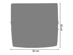 TOSEL Plafón ,vidrio, , A 10xD30x P 30cm Gris Sale