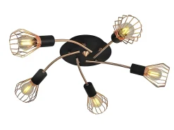 AKUNADECOR Plafon 5 Luces San Petesburgo Cobre Cobrizo Outlet
