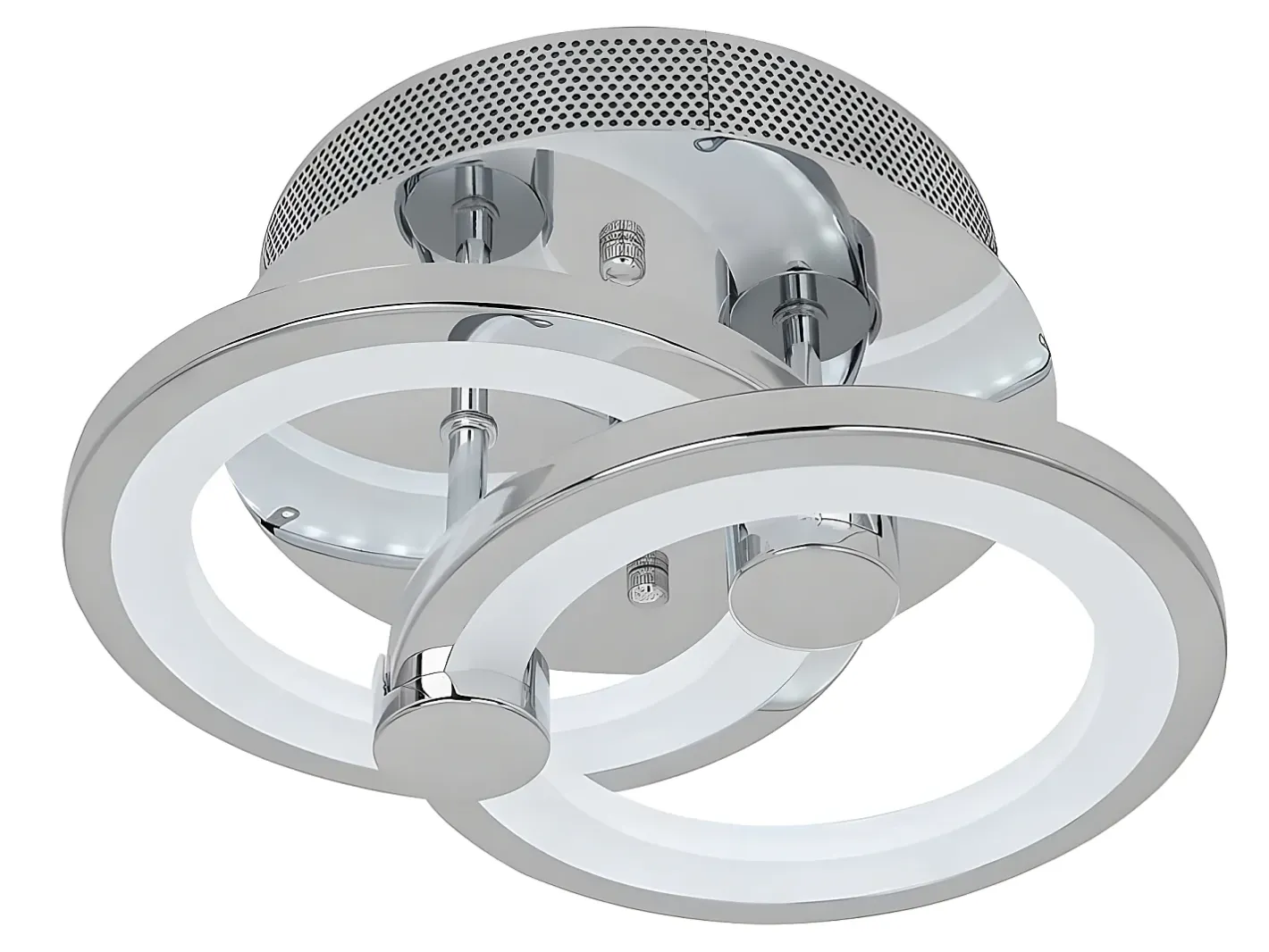 AKUNADECOR Plafon Led 3 Temperaturas Sydney Cromo 32w Plateado
