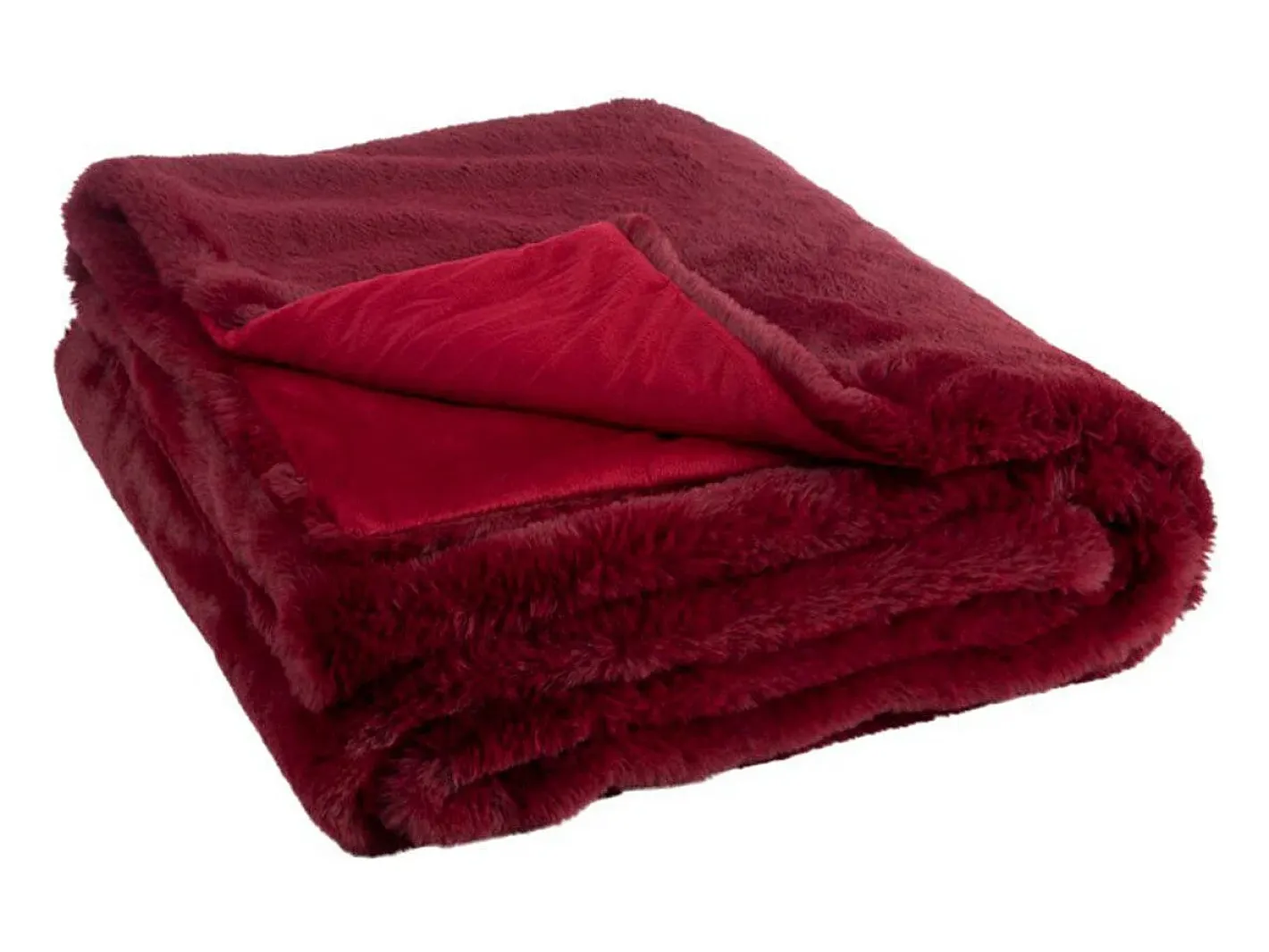 Best J-Line Plaid de poliéster de 180x130 cm Rojo