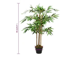 Planta artificial con maceta Bamboo Twiggy 90 cm Verde Sale
