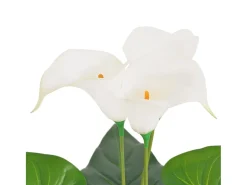 Discount Planta artificial con maceta Cala 45 cm Blanca Blanco