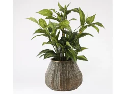 Discount Mobilibrico Planta artificial de Poliéster y terracota - 65 x Ø40 - - HOSTA Verde