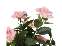 Hot Mobilibrico Planta artificial de Poliéster y terracota - H33 x Ø25 - - ROSEBUSH Rosa