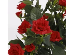 New Mobilibrico Planta artificial de Poliéster y terracota - Ø25 x 33 - - ROSEBUSH Rojo