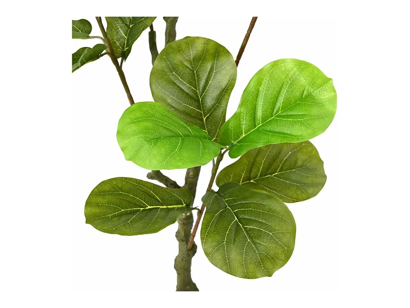 vidaxl Planta artificial Ficus 30 hojas 125 cm Verde