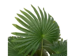 vidaxl Planta artificial Palma 9 hojas 65 cm Verde